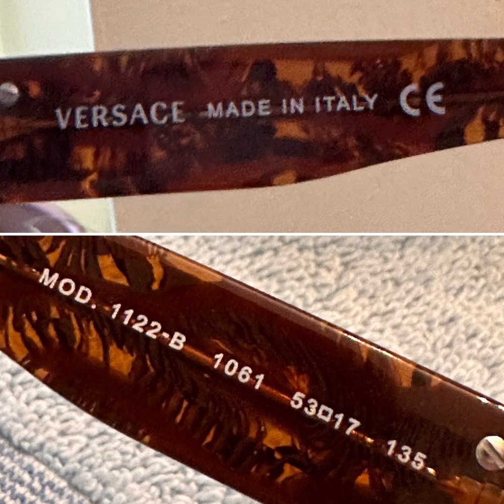 Versace Vintage Tortoiseshell Eyeglass Frame, Genuine, for Restoration - Picture 6 of 10